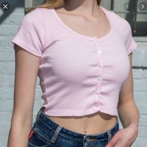 Brandy Melville Light Pink Zelly Top